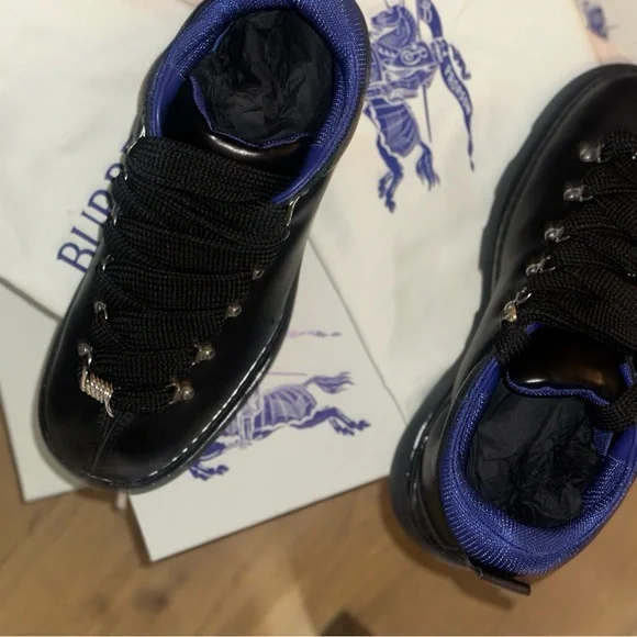 Men's Burberry Black and Blue shoes NEW